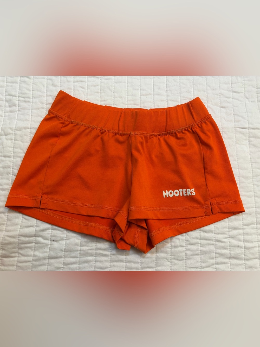 Vintage Hooters Uniform Running Shorts Women's Double Extra Small XXS Orange